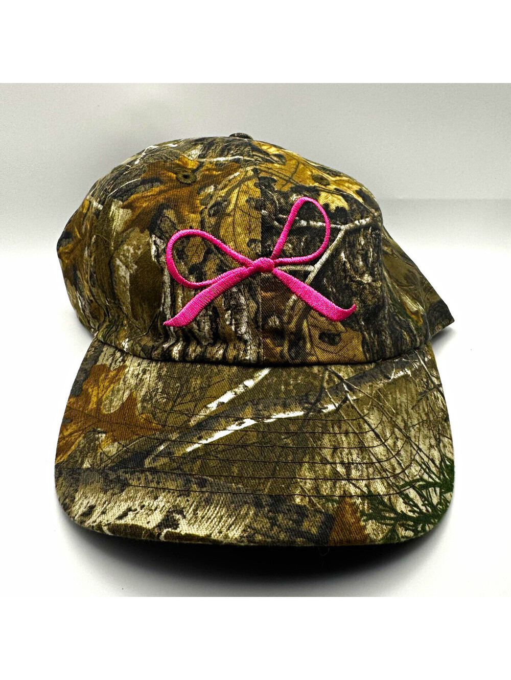NWT Newhattan RealTree Camo Pink Ribbon Embroidered Dad Hat Camouflage Cap NWT